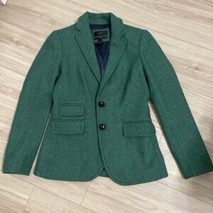 J Crew green wool  blazer